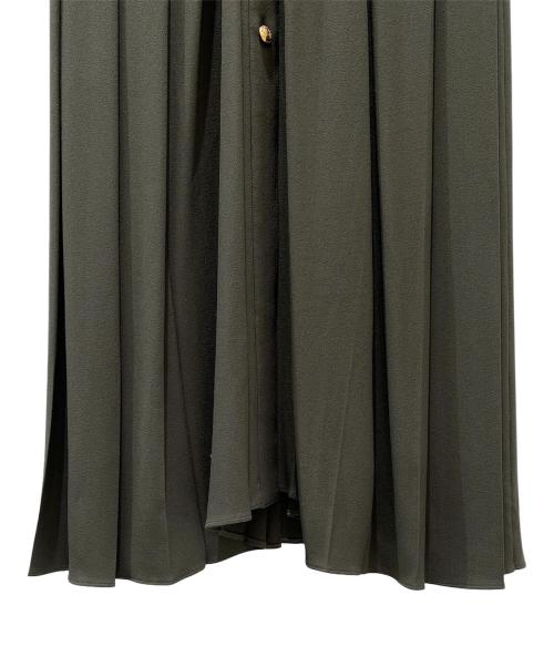 CELINE（セリーヌ）CELINE (セリーヌ) フリルシャツワンピース オリーブ サイズ:38の古着・服飾アイテム