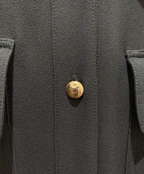 CELINE（セリーヌ）CELINE (セリーヌ) フリルシャツワンピース オリーブ サイズ:38の古着・服飾アイテム