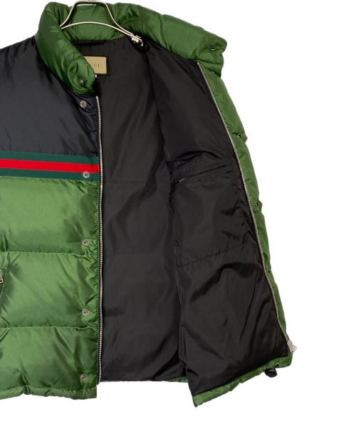 GUCCI（グッチ）GUCCI (グッチ) ダウンベスト グリーン サイズ:46の古着・服飾アイテム