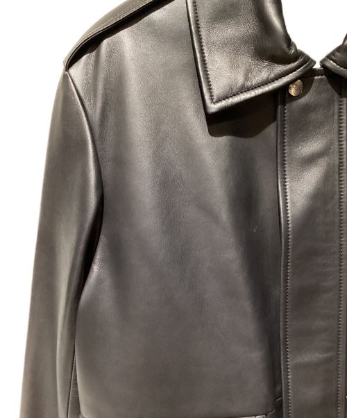 LOEWE（ロエベ）LOEWE (ロエベ) A2-TYPE Leather Jacket（A2タイプレザージャケット） ブラック サイズ:44の古着・服飾アイテム