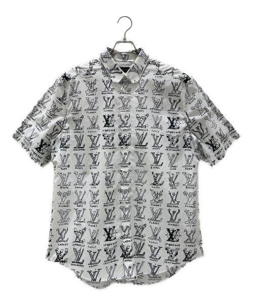 LOUIS VUITTON（ルイ ヴィトン）LOUIS VUITTON (ルイ ヴィトン) プレイスグラフィックシャツ ホワイト サイズ:XXLの古着・服飾アイテム