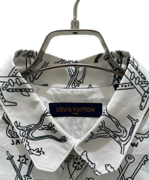 LOUIS VUITTON（ルイ ヴィトン）LOUIS VUITTON (ルイ ヴィトン) プレイスグラフィックシャツ ホワイト サイズ:XXLの古着・服飾アイテム