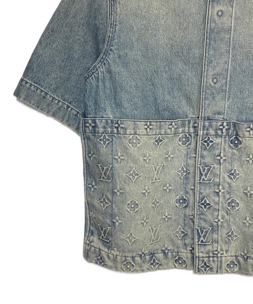 LOUIS VUITTON（ルイ ヴィトン）LOUIS VUITTON (ルイ ヴィトン) モノグラムデニムワークシャツ インディゴ サイズ:Sの古着・服飾アイテム