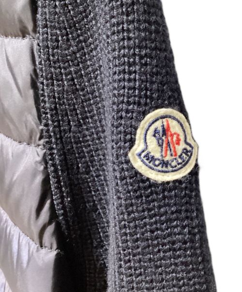 MONCLER（モンクレール）MONCLER (モンクレール) ニット切替ダウンジャケット ネイビー サイズ:Sの古着・服飾アイテム