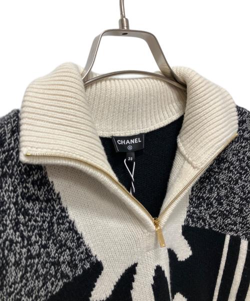 CHANEL（シャネル）CHANEL (シャネル) ココマークハーフジップニット ブラック サイズ:38の古着・服飾アイテム