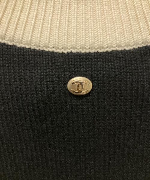 CHANEL（シャネル）CHANEL (シャネル) ココマークハーフジップニット ブラック サイズ:38の古着・服飾アイテム