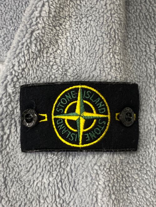 STONE ISLAND（ストーンアイランド）STONE ISLAND (ストーンアイランド) コットンパイルボアフードジャケット スカイブルー サイズ:Mの古着・服飾アイテム