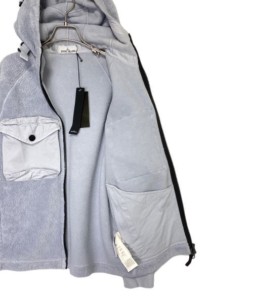 STONE ISLAND（ストーンアイランド）STONE ISLAND (ストーンアイランド) コットンパイルボアフードジャケット スカイブルー サイズ:Mの古着・服飾アイテム