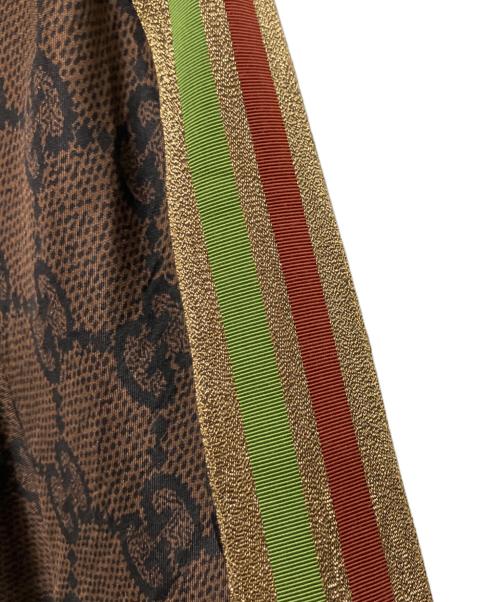 GUCCI（グッチ）GUCCI (グッチ) GGスプリーム ロゴ ジップアップジャケット ブラウン サイズ:Sの古着・服飾アイテム