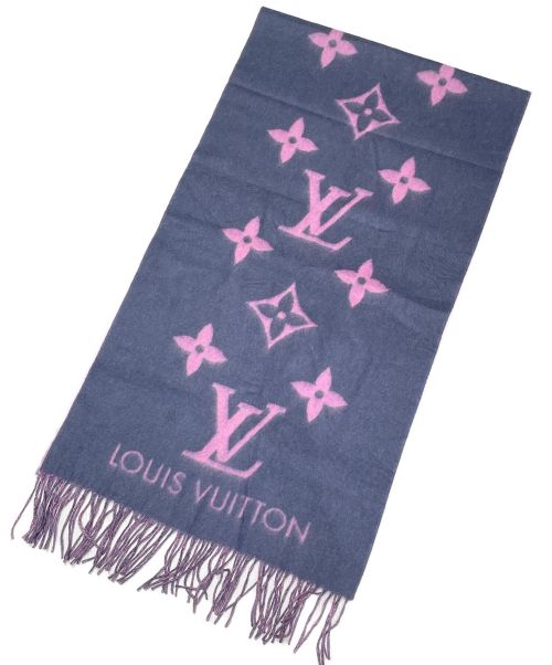 LOUIS VUITTON（ルイ ヴィトン）LOUIS VUITTON (ルイ ヴィトン) エシャルプ レイキャビック パープル×ピンクの古着・服飾アイテム
