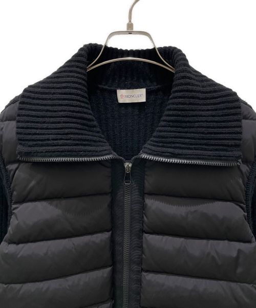 MONCLER（モンクレール）MONCLER (モンクレール) MAGLIONE TRICOT CARDIGAN ダウンジャケット ブラック サイズ:Lの古着・服飾アイテム