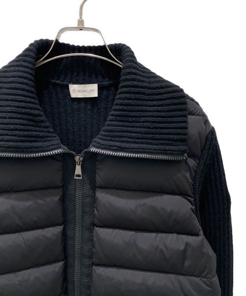 MONCLER（モンクレール）MONCLER (モンクレール) MAGLIONE TRICOT CARDIGAN ダウンジャケット ブラック サイズ:Lの古着・服飾アイテム