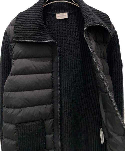 MONCLER（モンクレール）MONCLER (モンクレール) MAGLIONE TRICOT CARDIGAN ダウンジャケット ブラック サイズ:Lの古着・服飾アイテム