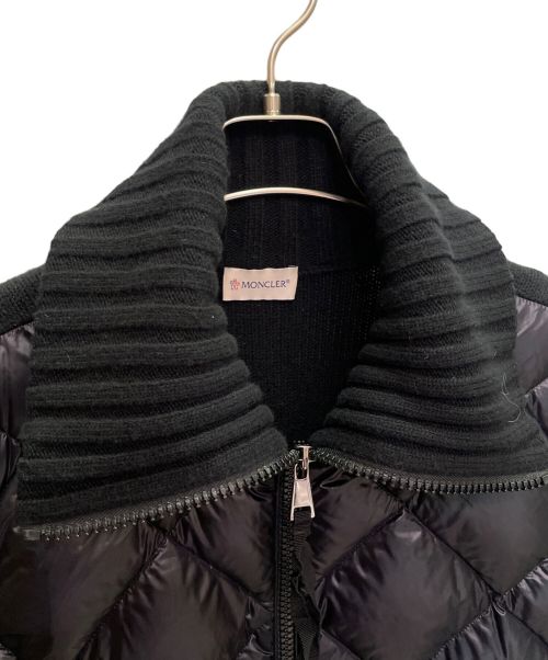 MONCLER（モンクレール）MONCLER (モンクレール) ニット切替ダウンジャケット ブラック サイズ:Lの古着・服飾アイテム