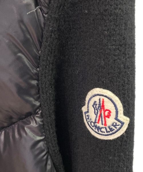 MONCLER（モンクレール）MONCLER (モンクレール) ニット切替ダウンジャケット ブラック サイズ:Lの古着・服飾アイテム