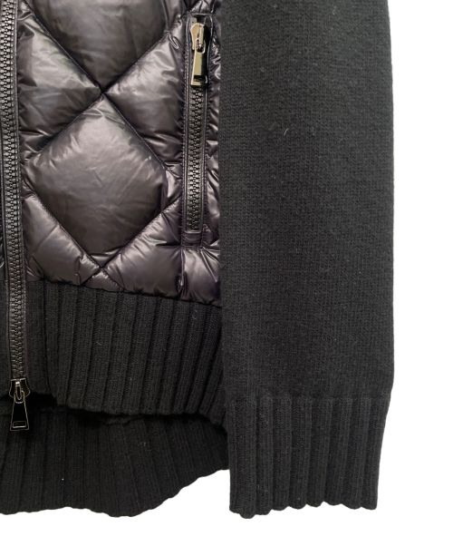 MONCLER（モンクレール）MONCLER (モンクレール) ニット切替ダウンジャケット ブラック サイズ:Lの古着・服飾アイテム
