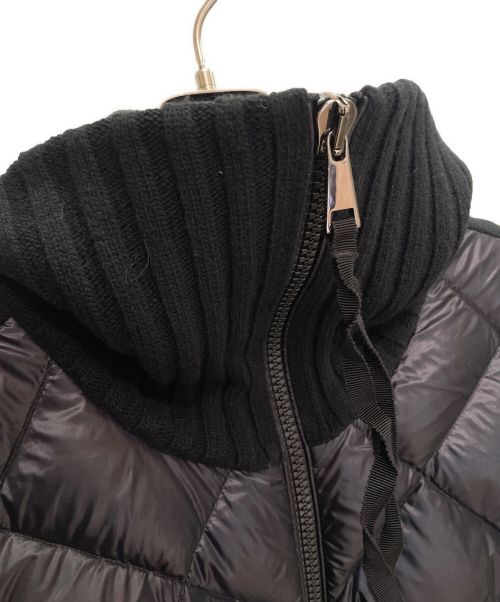 MONCLER（モンクレール）MONCLER (モンクレール) ニット切替ダウンジャケット ブラック サイズ:Lの古着・服飾アイテム