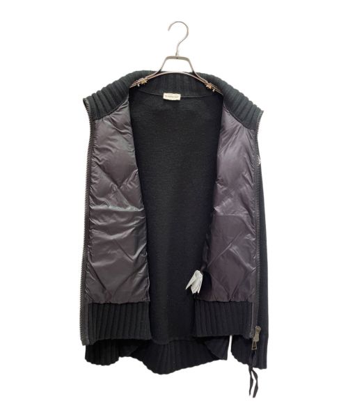 MONCLER（モンクレール）MONCLER (モンクレール) ニット切替ダウンジャケット ブラック サイズ:Lの古着・服飾アイテム