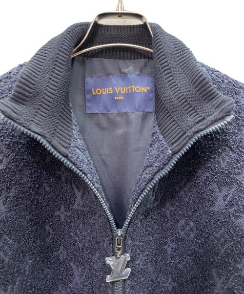 LOUIS VUITTON（ルイ ヴィトン）LOUIS VUITTON (ルイ ヴィトン) ウールブックレット モノグラムブルゾン ネイビー サイズ:46の古着・服飾アイテム