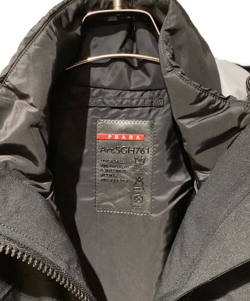 PRADA（プラダ）PRADA (プラダ) Nylon layered jacket（ナイロンレイヤードジャケット） ブラック サイズ:50の古着・服飾アイテム