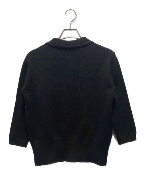 Christian Dior（クリスチャン ディオール）Christian Dior (クリスチャン ディオール) カシミヤニットポロシャツ ネイビー サイズ:36の古着・服飾アイテム