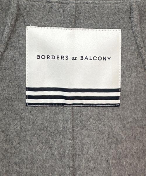 BORDERS at BALCONY（ボーダーズアットバルコニー）BORDERS at BALCONY (ボーダーズアットバルコニー) ノーカラーコート グレー サイズ:38の古着・服飾アイテム