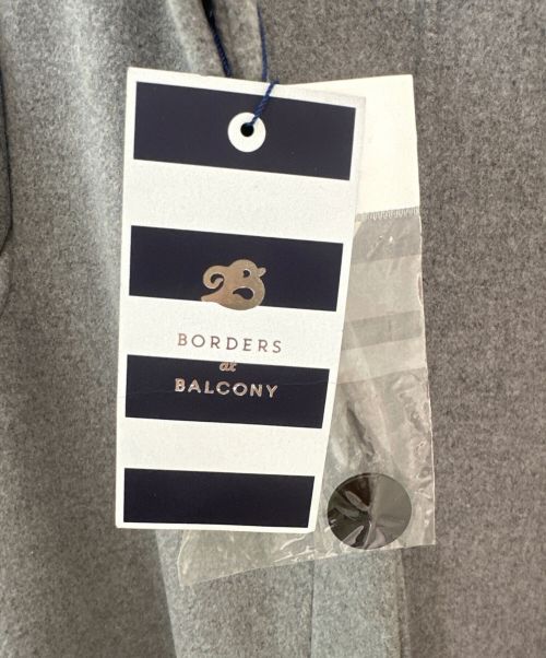 BORDERS at BALCONY（ボーダーズアットバルコニー）BORDERS at BALCONY (ボーダーズアットバルコニー) ノーカラーコート グレー サイズ:38の古着・服飾アイテム