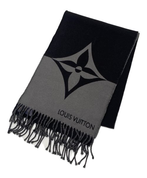 LOUIS VUITTON（ルイ ヴィトン）LOUIS VUITTON (ルイ ヴィトン) マフラー･グラフィック デュアル ブラックの古着・服飾アイテム