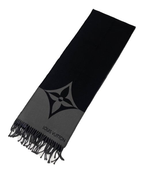 LOUIS VUITTON（ルイ ヴィトン）LOUIS VUITTON (ルイ ヴィトン) マフラー･グラフィック デュアル ブラックの古着・服飾アイテム
