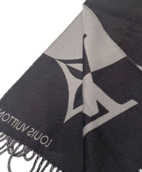 LOUIS VUITTON（ルイ ヴィトン）LOUIS VUITTON (ルイ ヴィトン) マフラー･グラフィック デュアル ブラックの古着・服飾アイテム