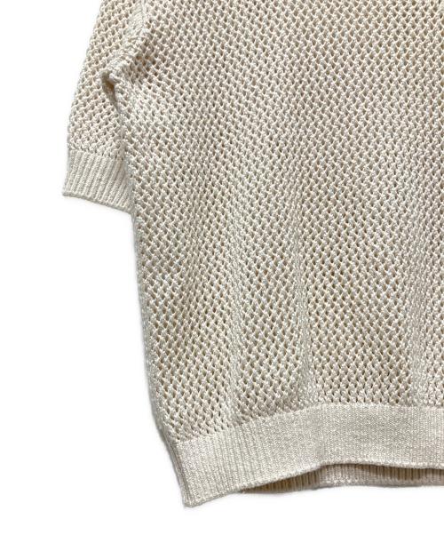 PRADA（プラダ）PRADA (プラダ) ロゴカギ編みニット アイボリー サイズ:52の古着・服飾アイテム