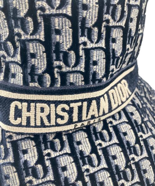 Christian Dior（クリスチャン ディオール）Christian Dior (クリスチャン ディオール) Christian Dior オブリークハット ネイビー サイズ:58の古着・服飾アイテム