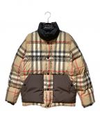 BURBERRYバーバリー）の古着「Nova Check Down Jacket（ノヴァチェックダウンジャケット）」｜ベージュ