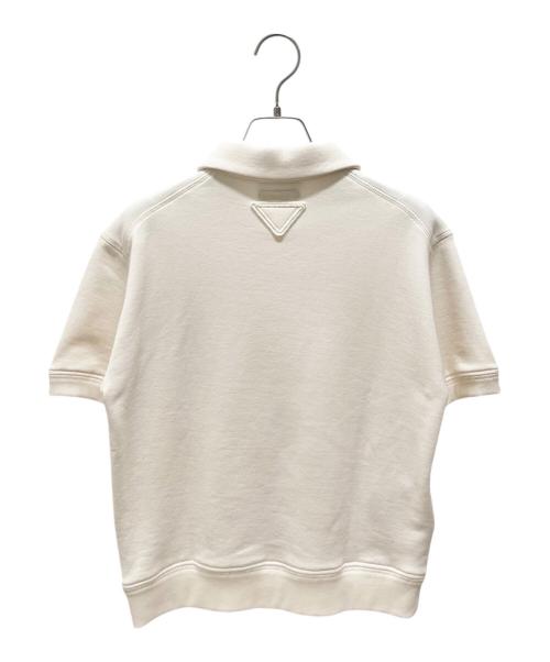 PRADA（プラダ）PRADA (プラダ) スウェットロゴポロシャツ ベージュ サイズ:XSの古着・服飾アイテム