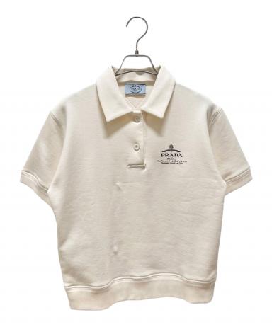 PRADA プラダ スポーツ フルジップ バックポケット ポロシャツ Sベージュ PRADA プラダ スポーツ フルジップ バックポケット ポロシャツ S