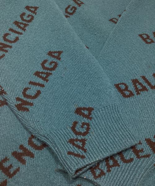 BALENCIAGA（バレンシアガ）BALENCIAGA (バレンシアガ) オールオーバーロゴニット ブルー サイズ:XSの古着・服飾アイテム