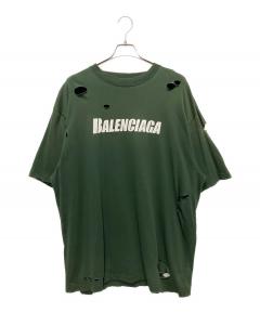 中古・古着通販】BALENCIAGA (バレンシアガ) ダメージ加工Tシャツ