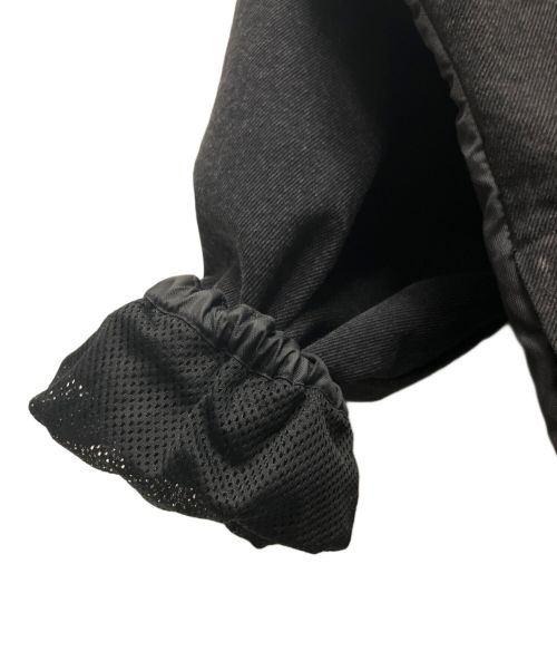 BALENCIAGA（バレンシアガ）BALENCIAGA (バレンシアガ) Oversized Printed Denim And Shell Jacket/デニム切替ロゴジャケット ブラック サイズ:34の古着・服飾アイテム