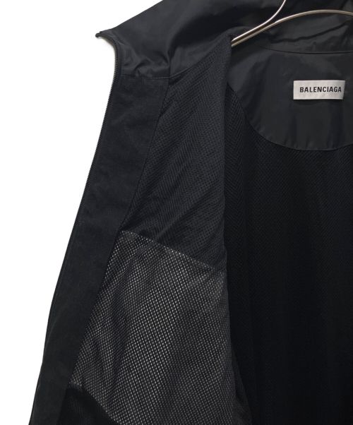 BALENCIAGA（バレンシアガ）BALENCIAGA (バレンシアガ) Oversized Printed Denim And Shell Jacket/デニム切替ロゴジャケット ブラック サイズ:34の古着・服飾アイテム