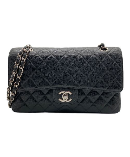 CHANEL（シャネル）CHANEL (シャネル) マトラッセ 25 / Wフラップチェーンショルダーバッグ ブラック サイズ:25の古着・服飾アイテム