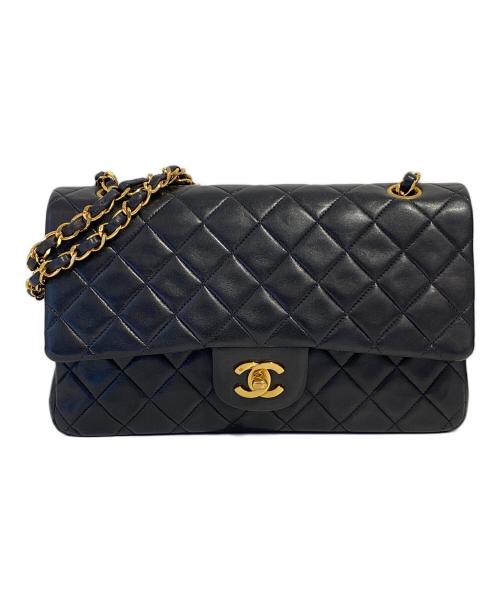 CHANEL（シャネル）CHANEL (シャネル) マトラッセ25 Wフラップチェーンショルダーバッグ ブラック サイズ:25の古着・服飾アイテム