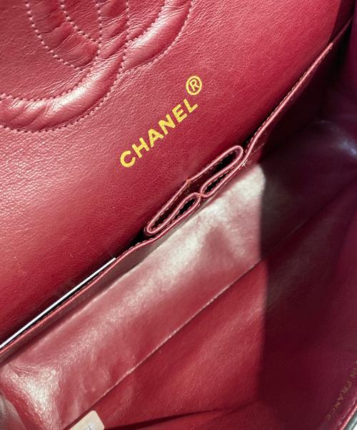 CHANEL（シャネル）CHANEL (シャネル) マトラッセ25 Wフラップチェーンショルダーバッグ ブラック サイズ:25の古着・服飾アイテム