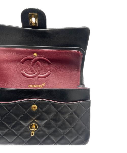 CHANEL（シャネル）CHANEL (シャネル) マトラッセ 25 Wフラップ チェーンショルダーバッグ ブラック サイズ:25の古着・服飾アイテム