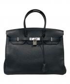 HERMESエルメス）の古着「バーキン35/シルバー金具/トリヨンクレマンス/ブラック/▢Ｎ刻印/Birkin35 Noir Black」｜ブラック