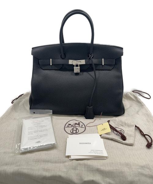 HERMES（エルメス）HERMES (エルメス) バーキン35/シルバー金具/トリヨンクレマンス/ブラック/▢Ｎ刻印/Birkin35 Noir Black ブラック サイズ:35の古着・服飾アイテム