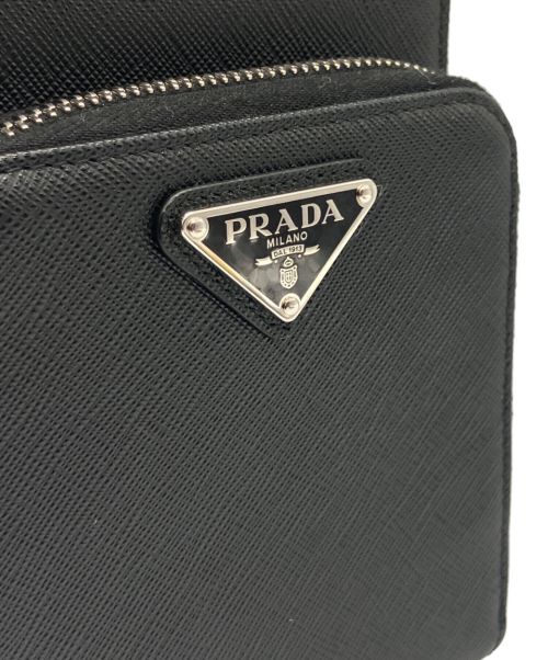 PRADA（プラダ）PRADA (プラダ) サファリアーノレザーミニショルダーバッグ ブラックの古着・服飾アイテム