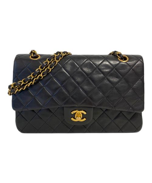 CHANEL（シャネル）CHANEL (シャネル) マトラッセ25 Wフラップチェーンショルダーバッグ ブラック サイズ:25の古着・服飾アイテム