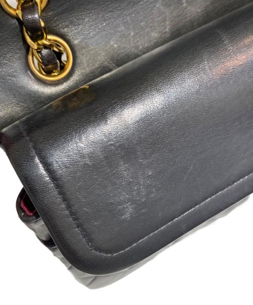 CHANEL（シャネル）CHANEL (シャネル) マトラッセ25 Wフラップチェーンショルダーバッグ ブラック サイズ:25の古着・服飾アイテム