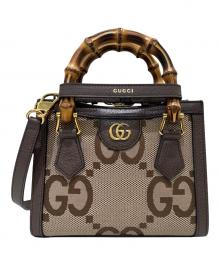 GUCCI（グッチ）の古着「GGジャンボ ダイアナミニトートバッグ」｜ベージュ