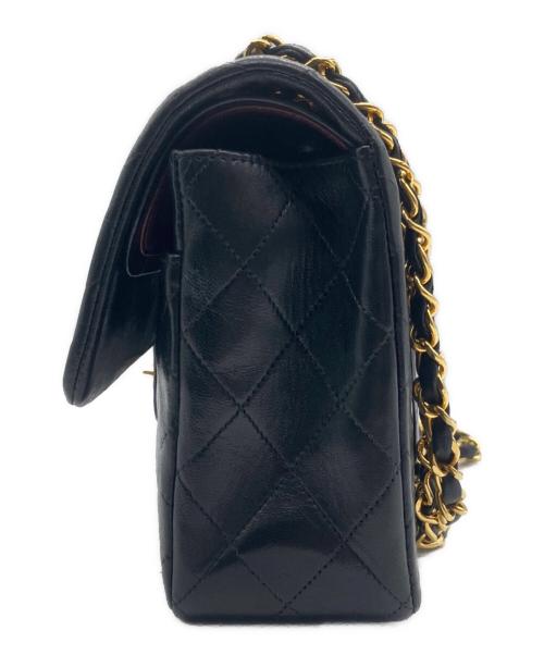 CHANEL（シャネル）CHANEL (シャネル) マトラッセ25/Wフラップチェーンショルダーバッグ ブラック サイズ:25の古着・服飾アイテム